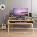 Station d&#39;atelier de musique de bureau de studio en bois MDF avec support de clavier